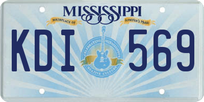 MS license plate KDI569