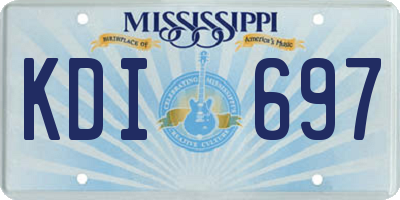 MS license plate KDI697
