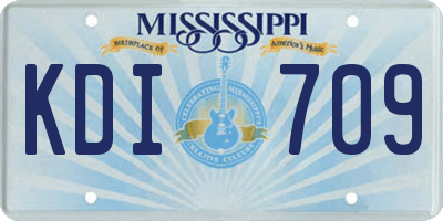 MS license plate KDI709