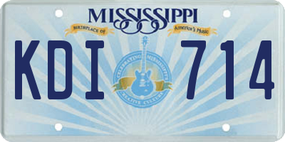 MS license plate KDI714