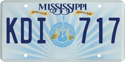 MS license plate KDI717