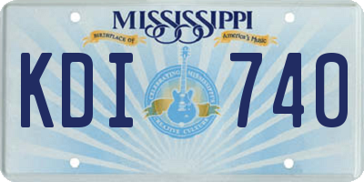 MS license plate KDI740