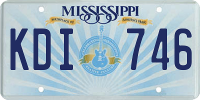 MS license plate KDI746