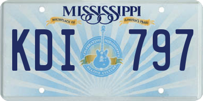 MS license plate KDI797