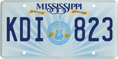 MS license plate KDI823
