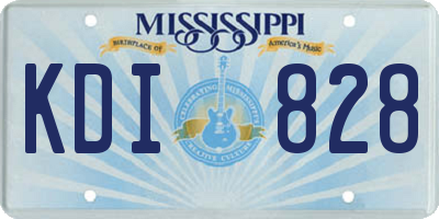 MS license plate KDI828