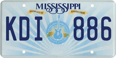 MS license plate KDI886
