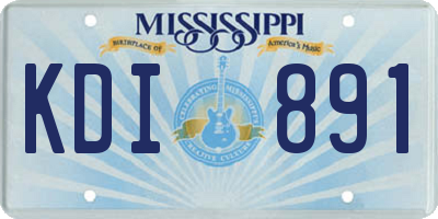 MS license plate KDI891