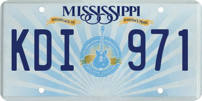 MS license plate KDI971