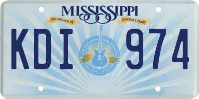 MS license plate KDI974