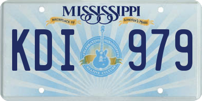MS license plate KDI979