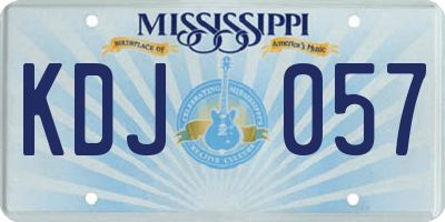 MS license plate KDJ057