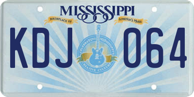 MS license plate KDJ064