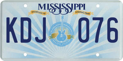 MS license plate KDJ076