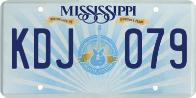 MS license plate KDJ079