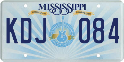 MS license plate KDJ084