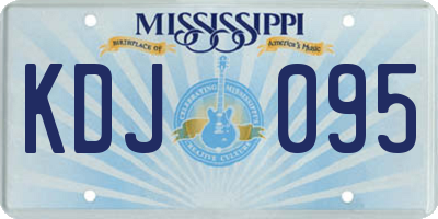 MS license plate KDJ095