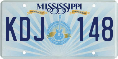 MS license plate KDJ148