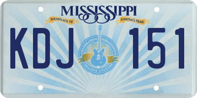 MS license plate KDJ151