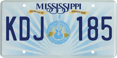 MS license plate KDJ185