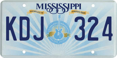 MS license plate KDJ324