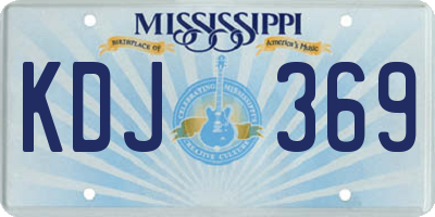 MS license plate KDJ369