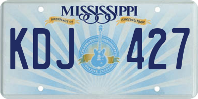 MS license plate KDJ427