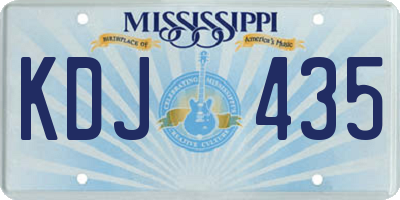 MS license plate KDJ435