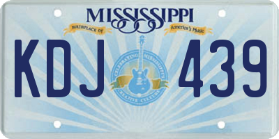 MS license plate KDJ439