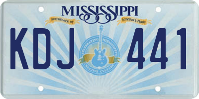 MS license plate KDJ441