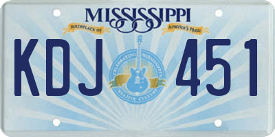 MS license plate KDJ451