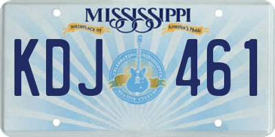 MS license plate KDJ461