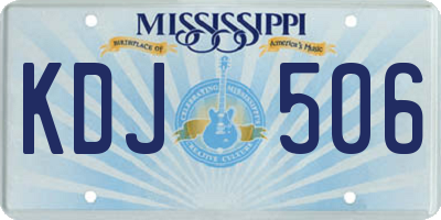 MS license plate KDJ506