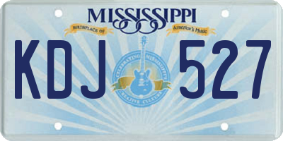 MS license plate KDJ527