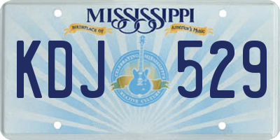 MS license plate KDJ529