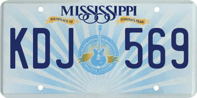 MS license plate KDJ569
