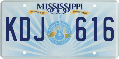 MS license plate KDJ616