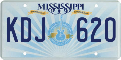 MS license plate KDJ620