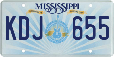 MS license plate KDJ655