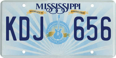 MS license plate KDJ656