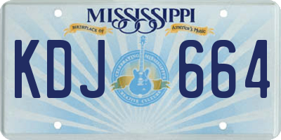 MS license plate KDJ664