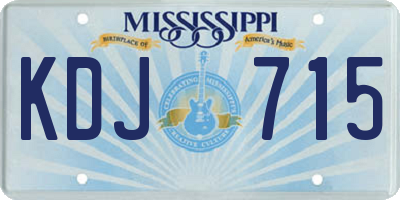 MS license plate KDJ715