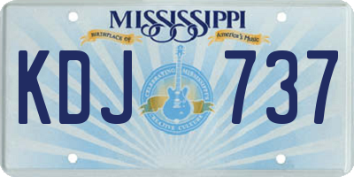 MS license plate KDJ737