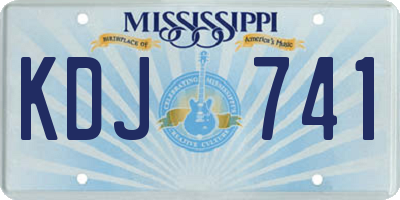 MS license plate KDJ741