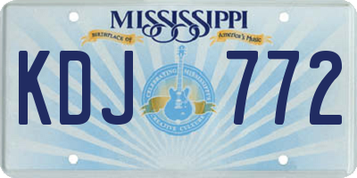 MS license plate KDJ772