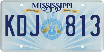 MS license plate KDJ813
