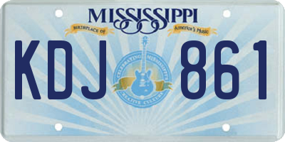 MS license plate KDJ861