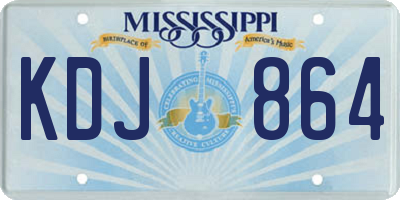 MS license plate KDJ864