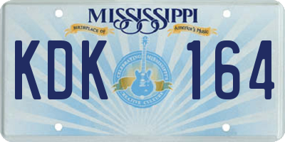 MS license plate KDK164