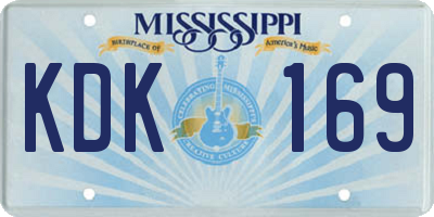 MS license plate KDK169